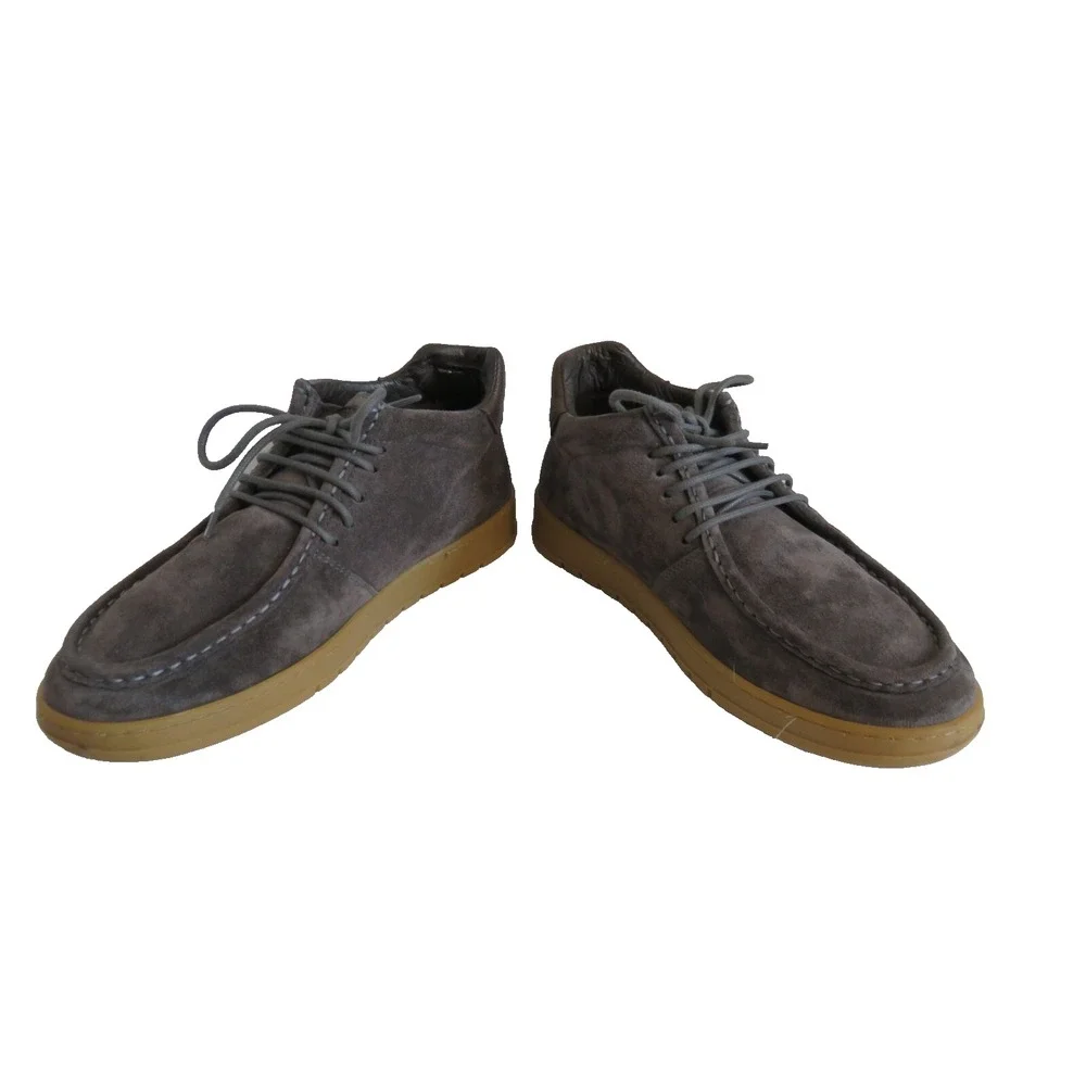 Cafenoir Men's Gray Suede Leather Lace‎ Up Desert Boots Sz 40 US 7.5